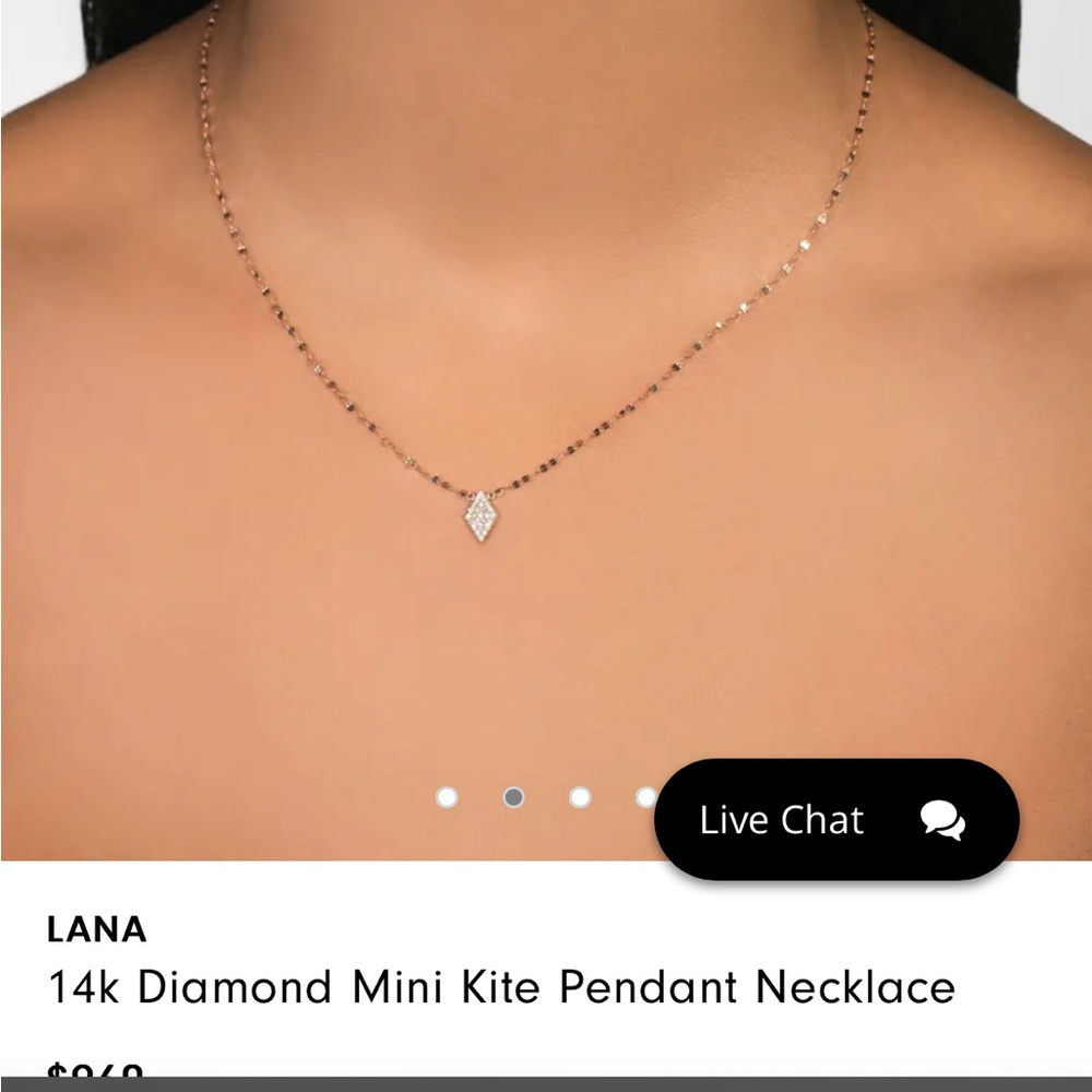 LANA
14k Diamond Mini Kite Pendant Necklace - Picture 2 of 8